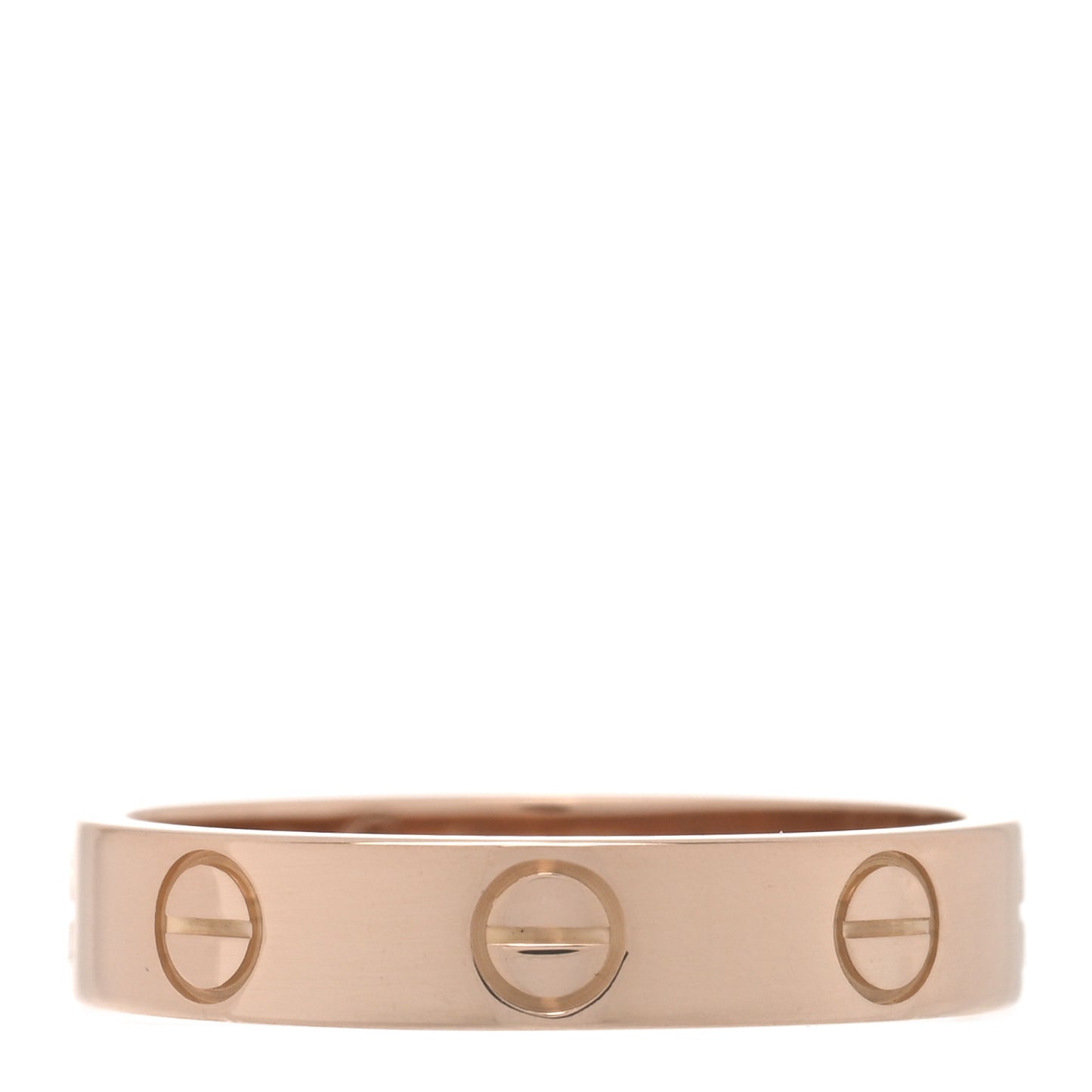 18K Pink Gold 3.5mm LOVE Wedding Band Ring 50 5.5
