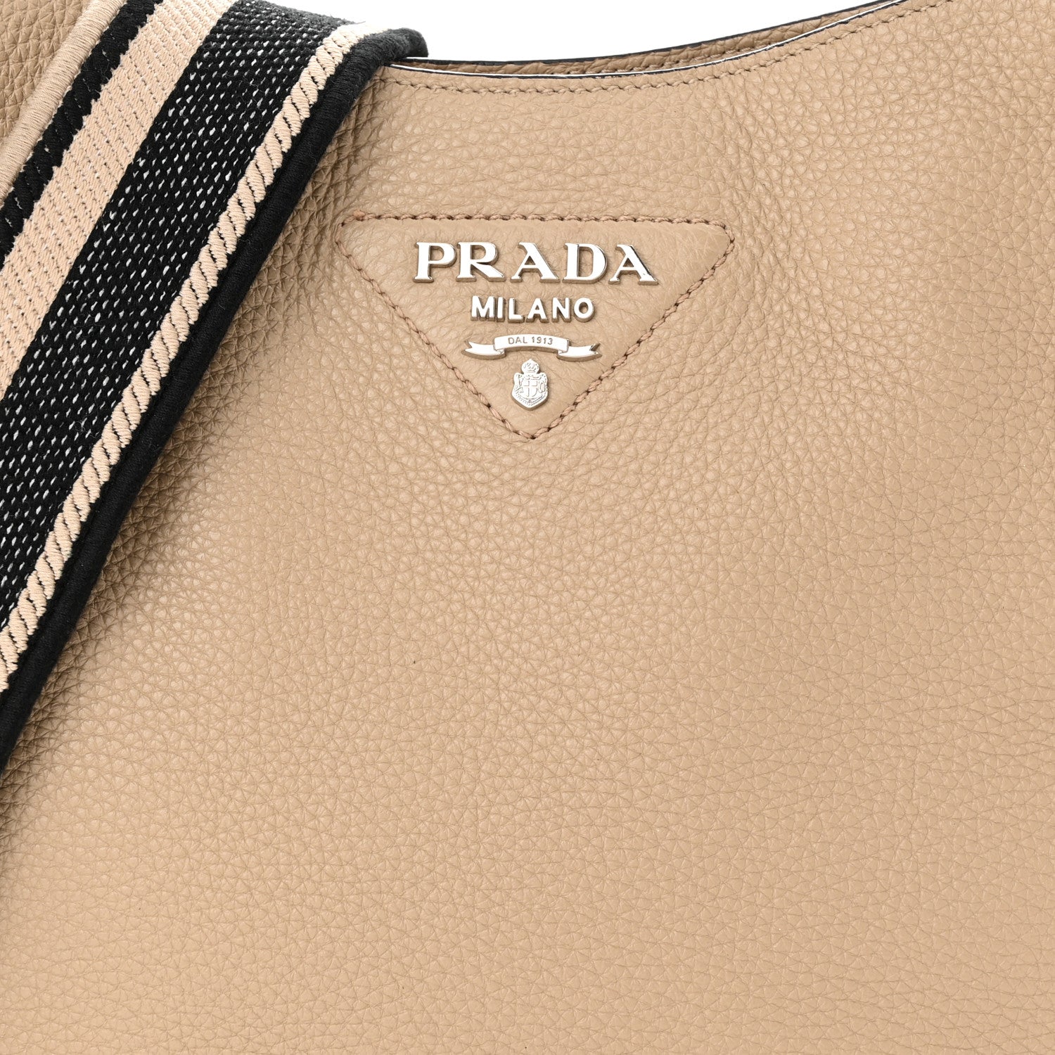 Prada Vitello Daino Soft Hobo Messenger Bag Sabbia 8 of 12