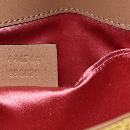 Gucci Metallic Calfskin Matelasse Studded Mini Pearly GG Marmont Shoulder Bag Gold 7 of 10