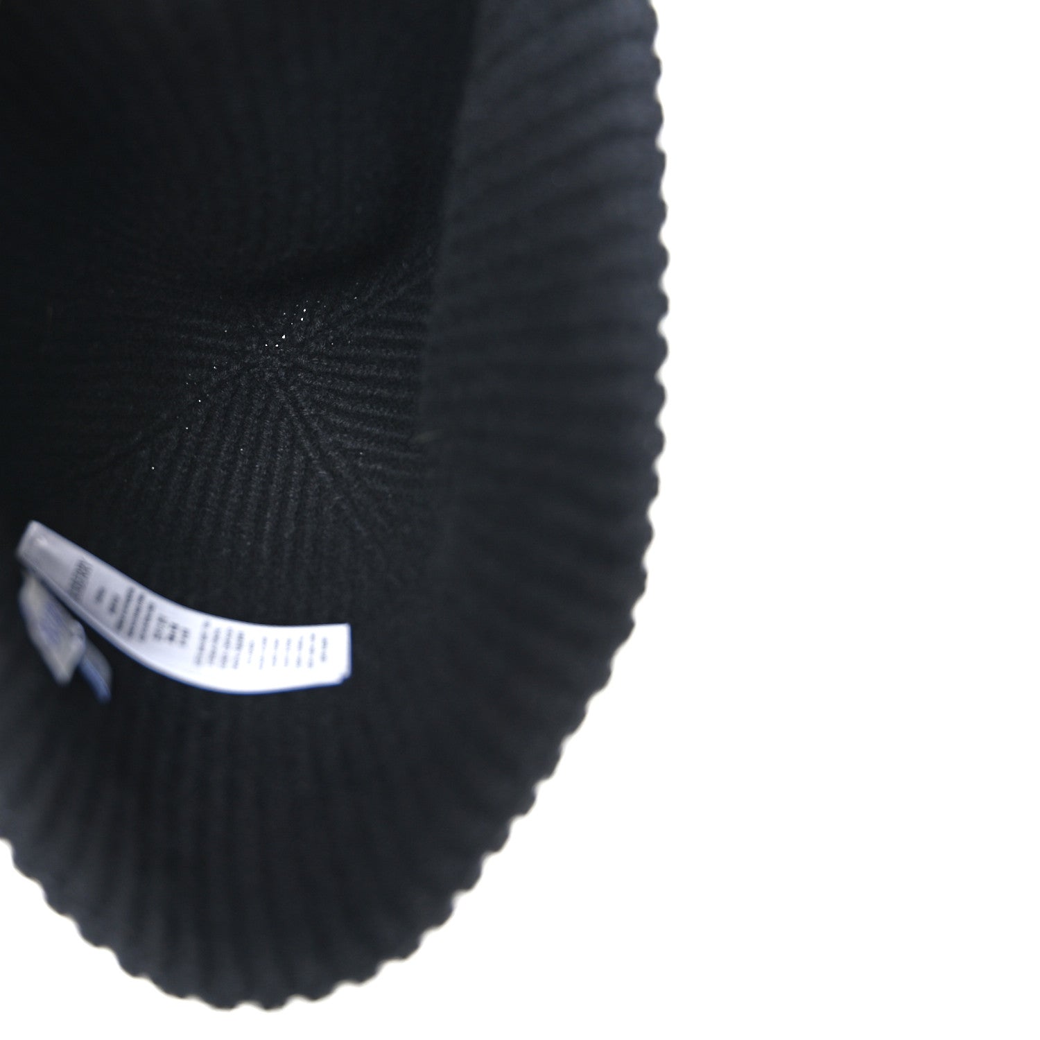 Burberry Cashmere Ribbed Beanie Hat Black 4 of 5