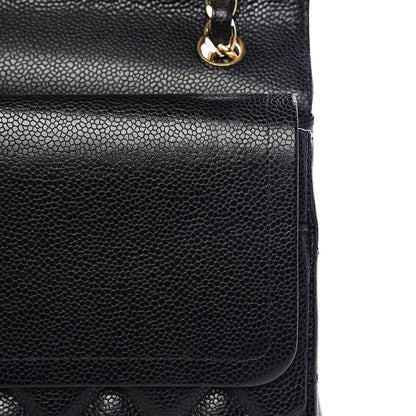 Chanel Caviar Quilted Jumbo Double Flap Black 12 of 14