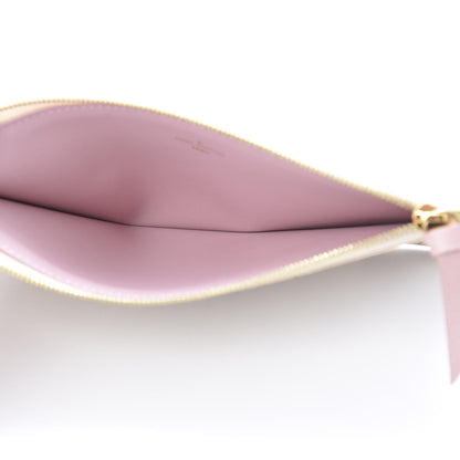 Louis Vuitton Damier Azur Felicie Chain Wallet Zippered Insert Rose Ballerine 5 of 6