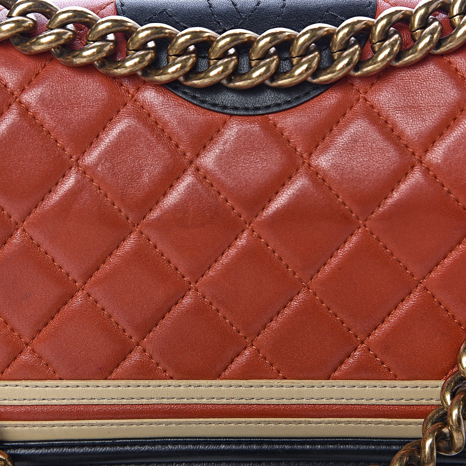 Chanel Lambskin Quilted Medium Crest Embellished Boy Flap Multicolor 11 of 17