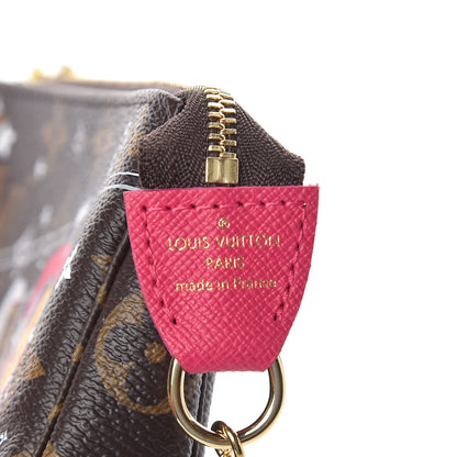 Louis Vuitton Monogram 2019 Christmas Animation Mini Courchevel Pochette Accessories Fuchsia 6 of 7