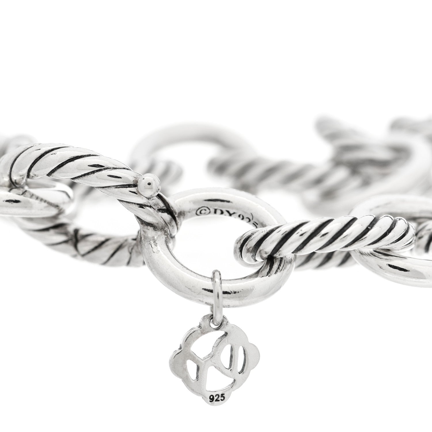 David Yurman Sterling Silver 12mm Large Oval Link Bracelet 4 of 5