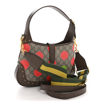 Gucci GG Supreme Monogram Web Geometric Small Jackie 1961 Beige Multicolor Brown Sugar 3 of 12