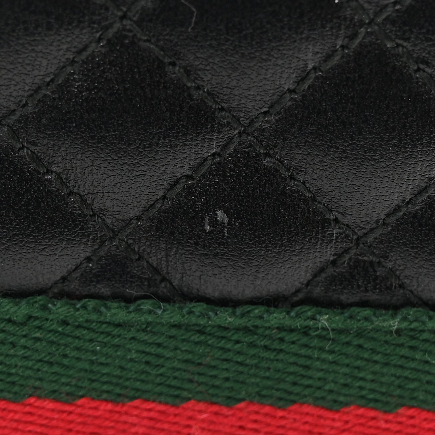 Calfskin Web Trapuntata GG Zip Around Wallet Black
