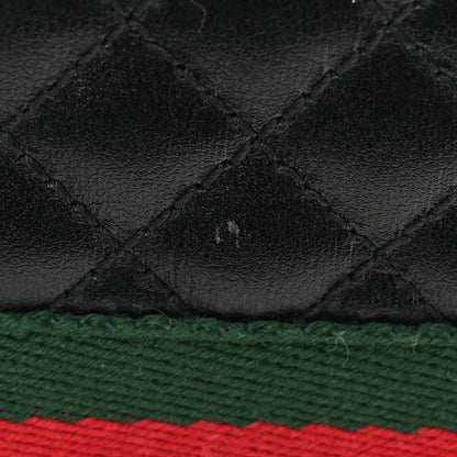 Gucci Calfskin Web Trapuntata GG Zip Around Wallet Black 10 of 12
