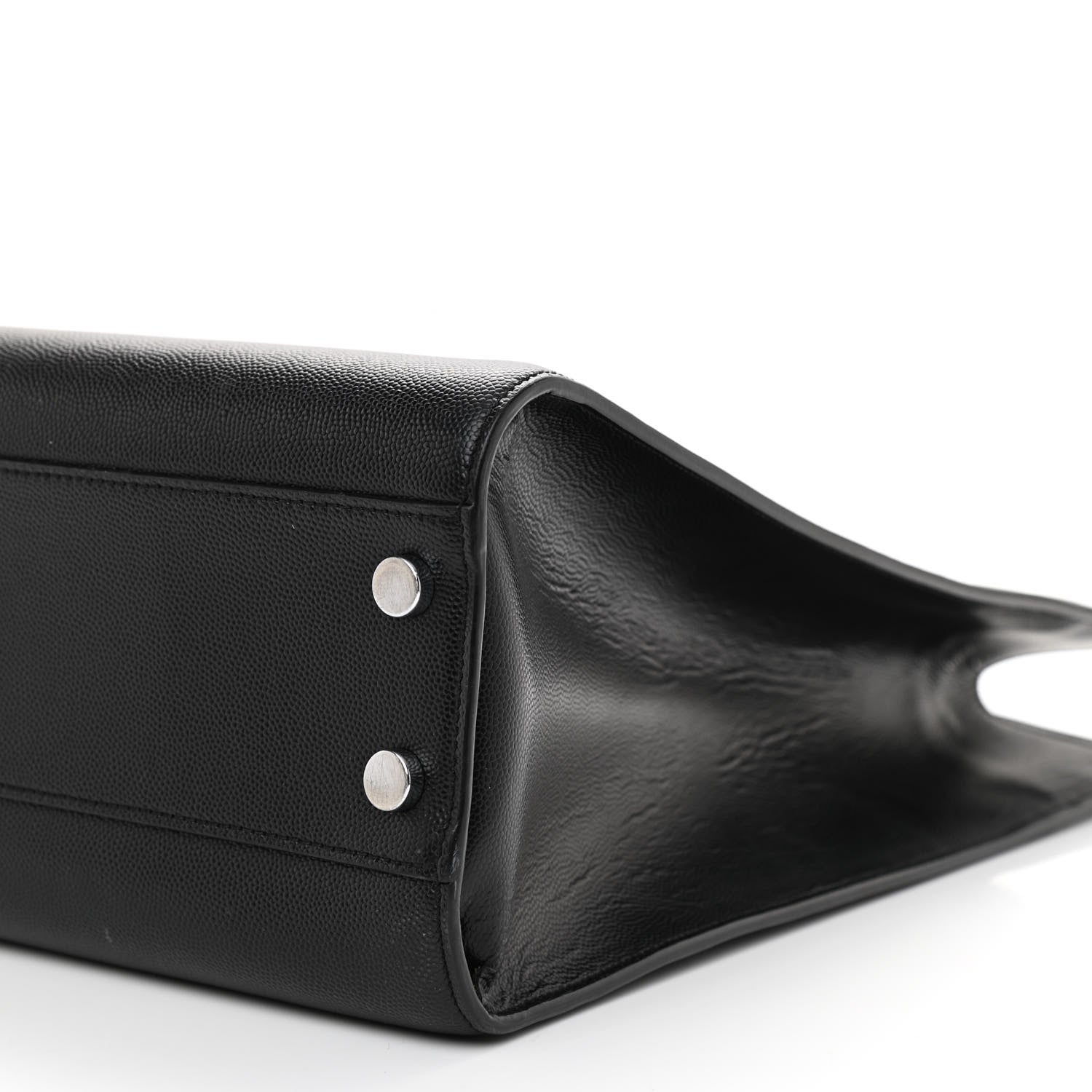 Saint Laurent Grain de Poudre Medium Museum Tote Black 7 of 7