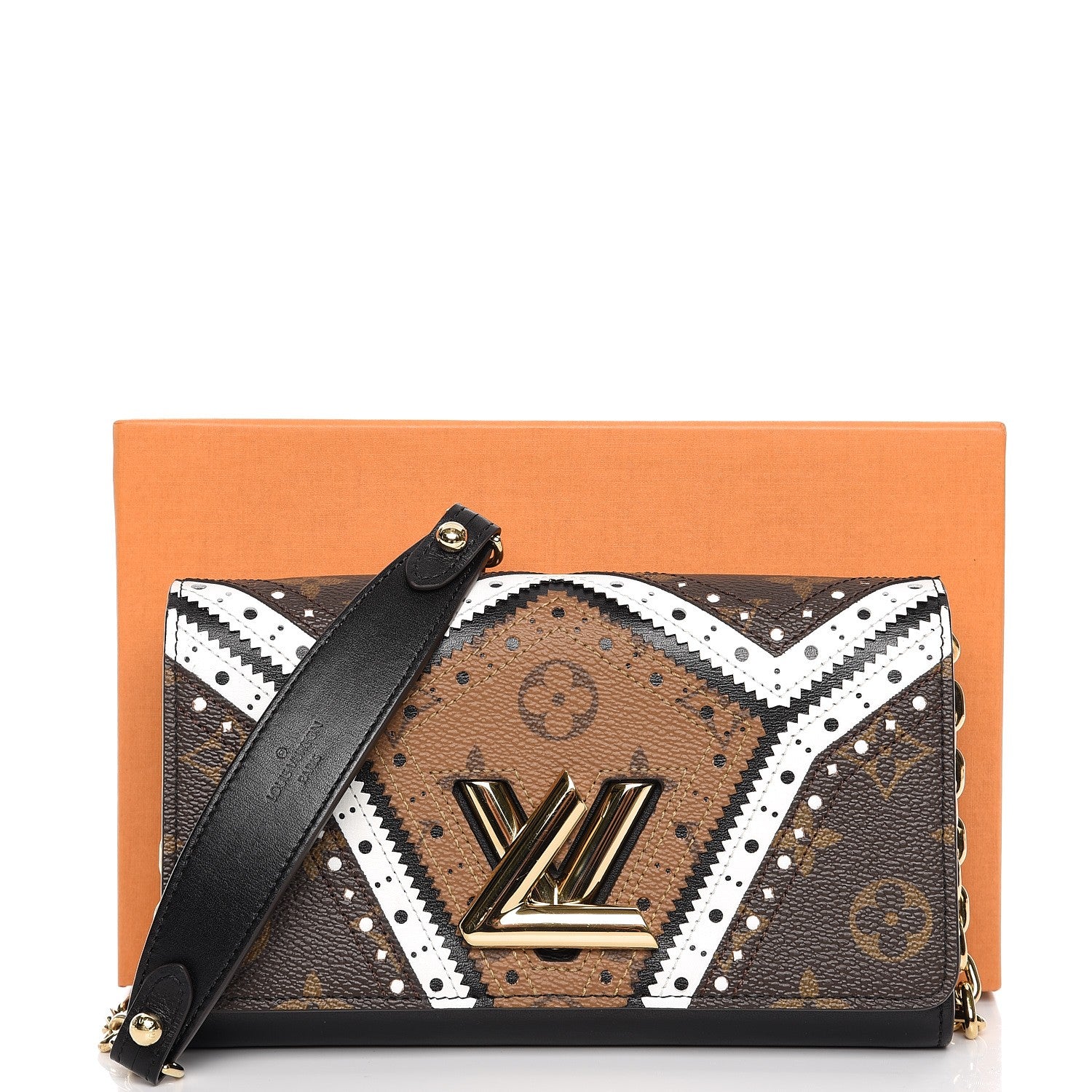 Louis Vuitton Veau Satin Monogram Twist Chain Wallet 8 of 8