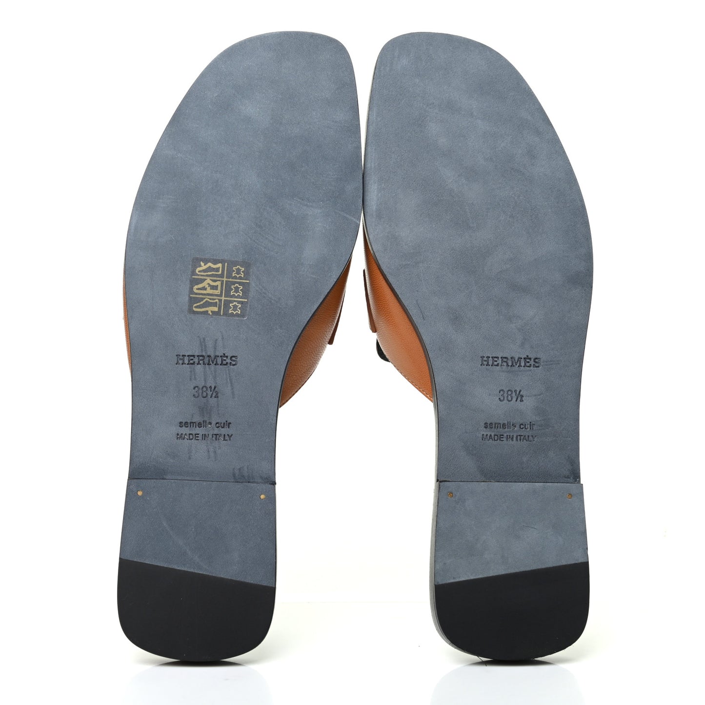 Calfskin Auteuil Sandals 38.5 Beige Dore