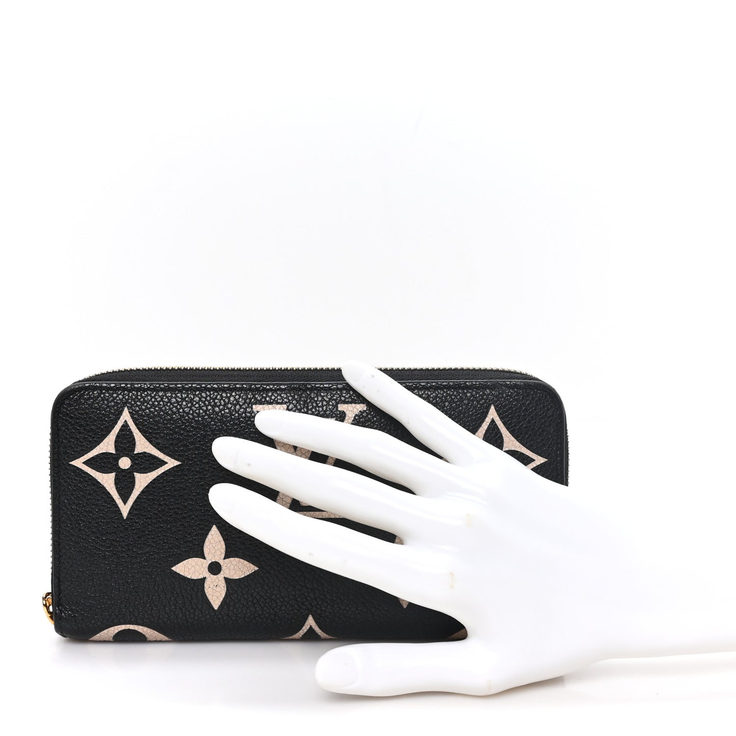 Empreinte Monogram Giant Zippy Wallet Black Beige