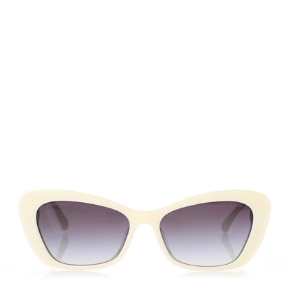 Chanel Acetate Pearl Cat Eye CC Sunglasses 5481-H-A White 2 of 9