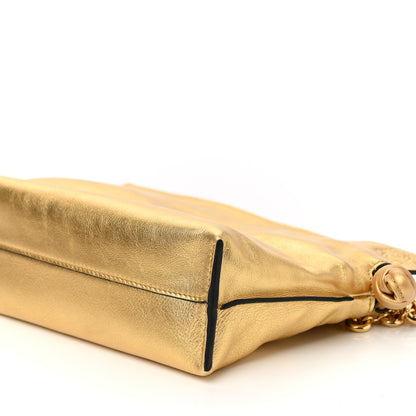 Loewe Metallic Calfskin Nano Flamenco Knot Clutch Gold 9 of 9