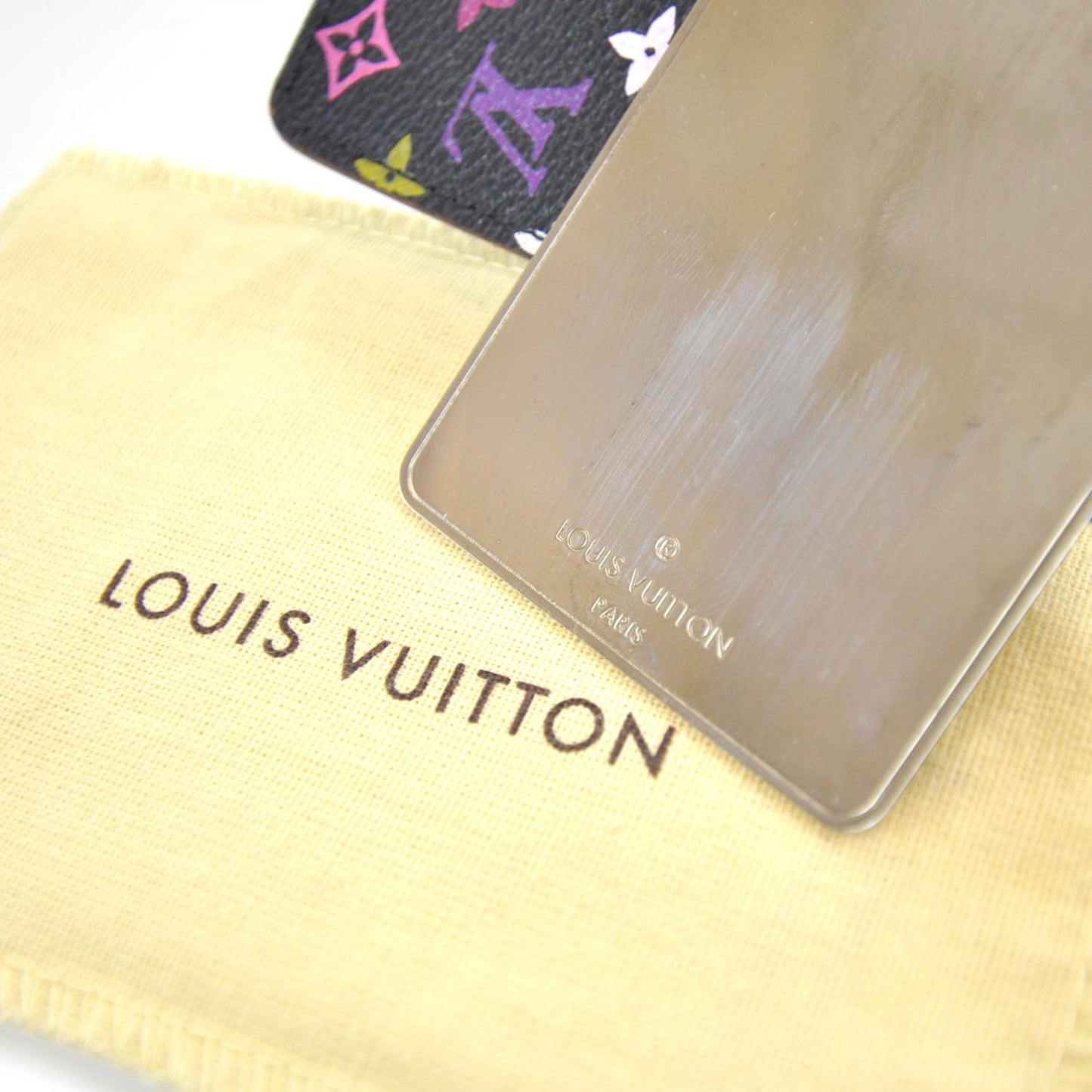 Monogram Multicolor Mirror and Case Pouch Black