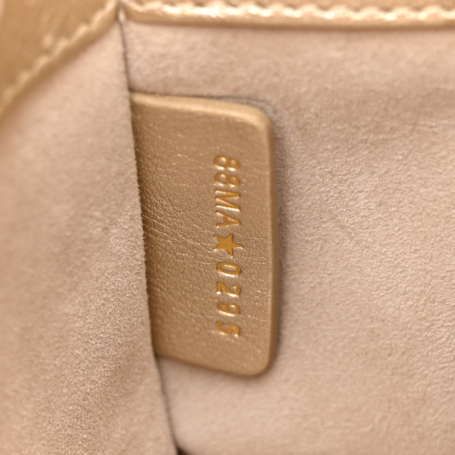 Christian Dior Metallic Lambskin Cannage Small Lady D-Joy Gold 6 of 9