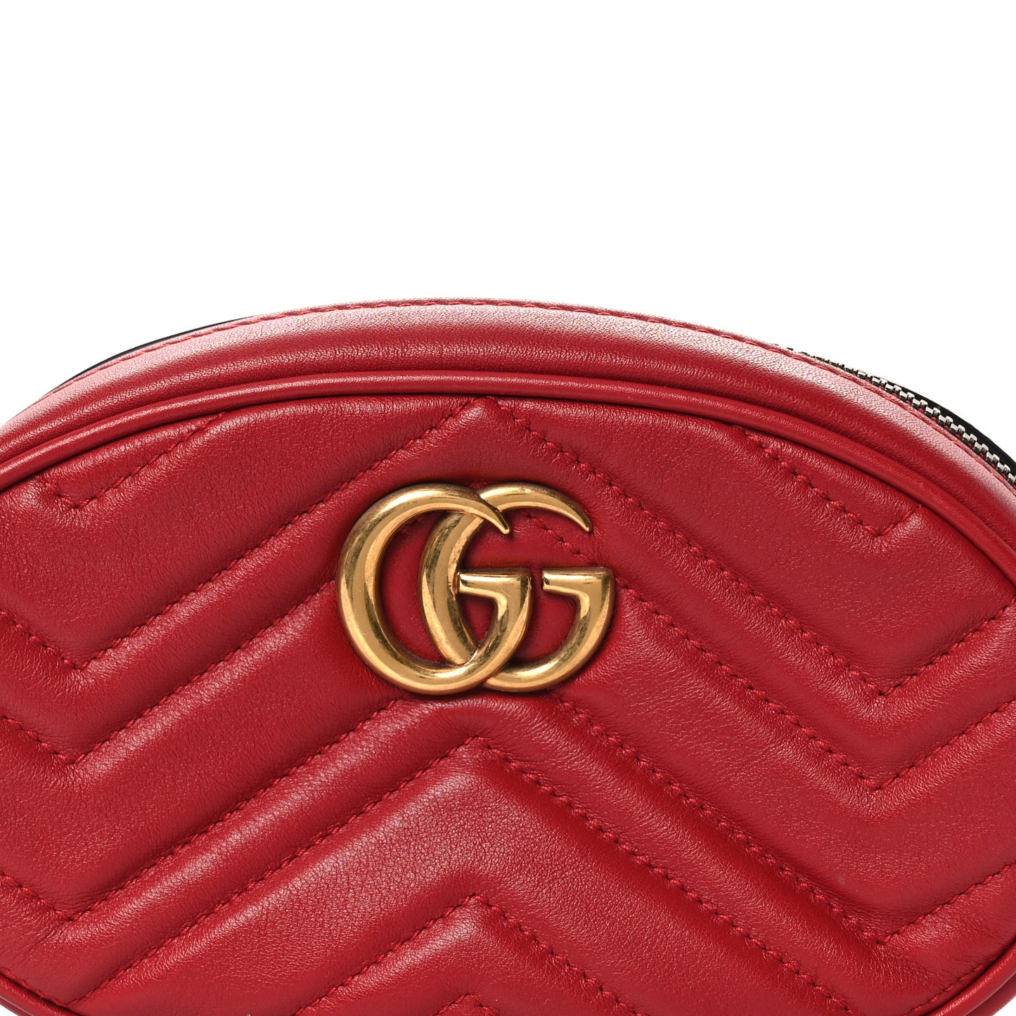 Calfskin Matelasse GG Marmont Belt Bag 95 38 95 38 Hibiscus Red
