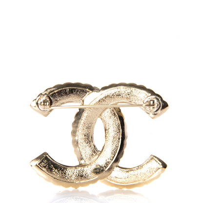 Chanel Pearl Crystal Queen of France CC Brooch Gold 2 of 4
