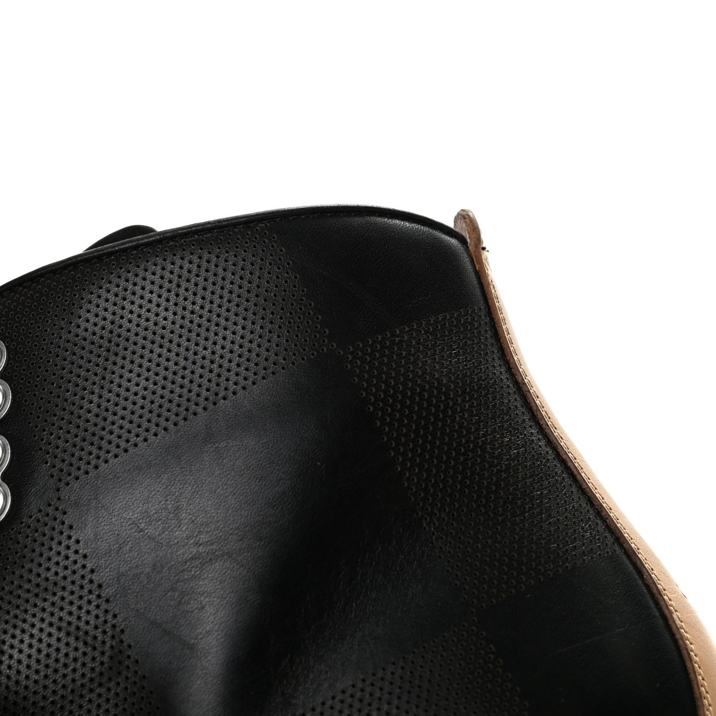 Calfskin Maxi Damier Perforated Alpinist Ankle Boots 9 Black