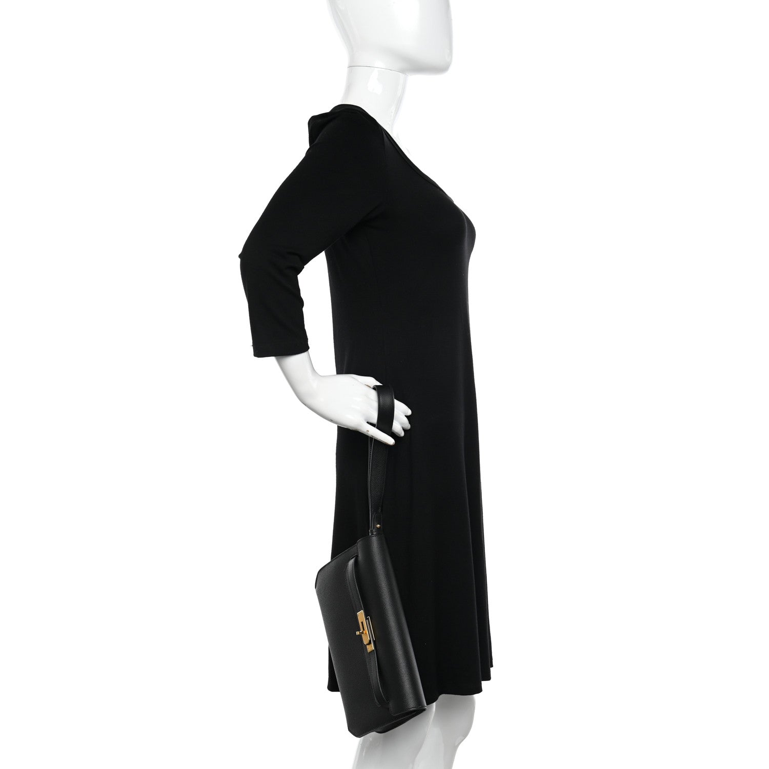 Hermes Epsom Kelly Depeches 25 Pouch Black 2 of 11