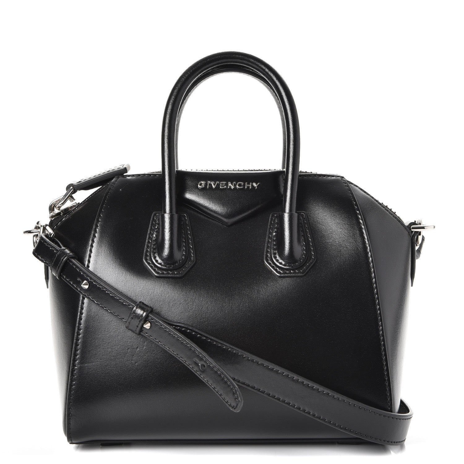 Givenchy Shiny Lord Calfskin Mini Antigona Black 1 of 10