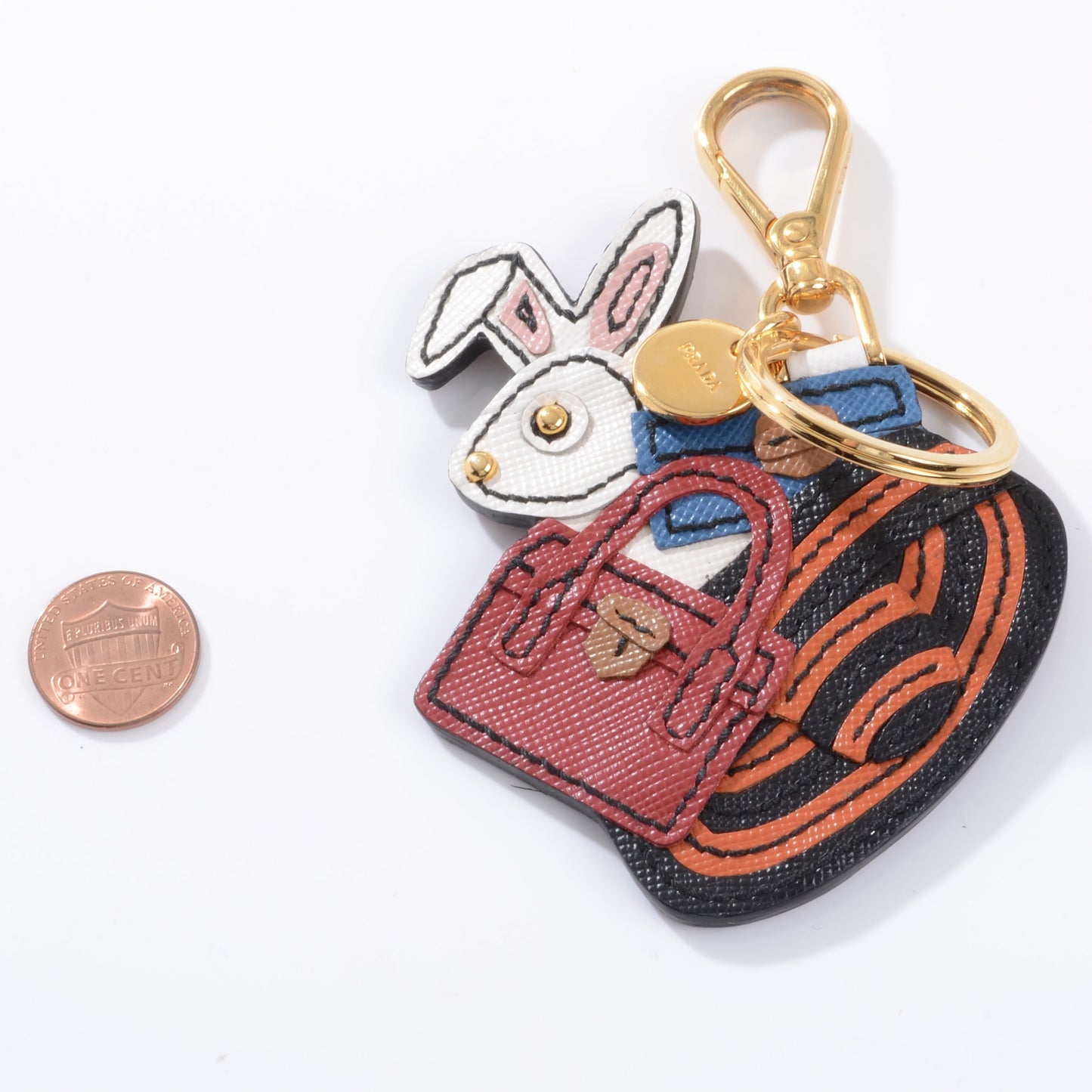 Saffiano Rabbit Keychain