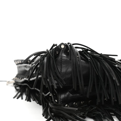 Prada Nappa Fringe Tote Black 9 of 13