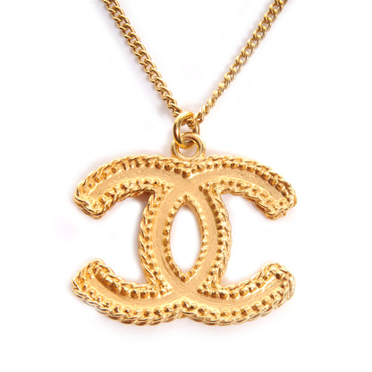 Chanel Metal CC Necklace Matte Gold 3 of 5