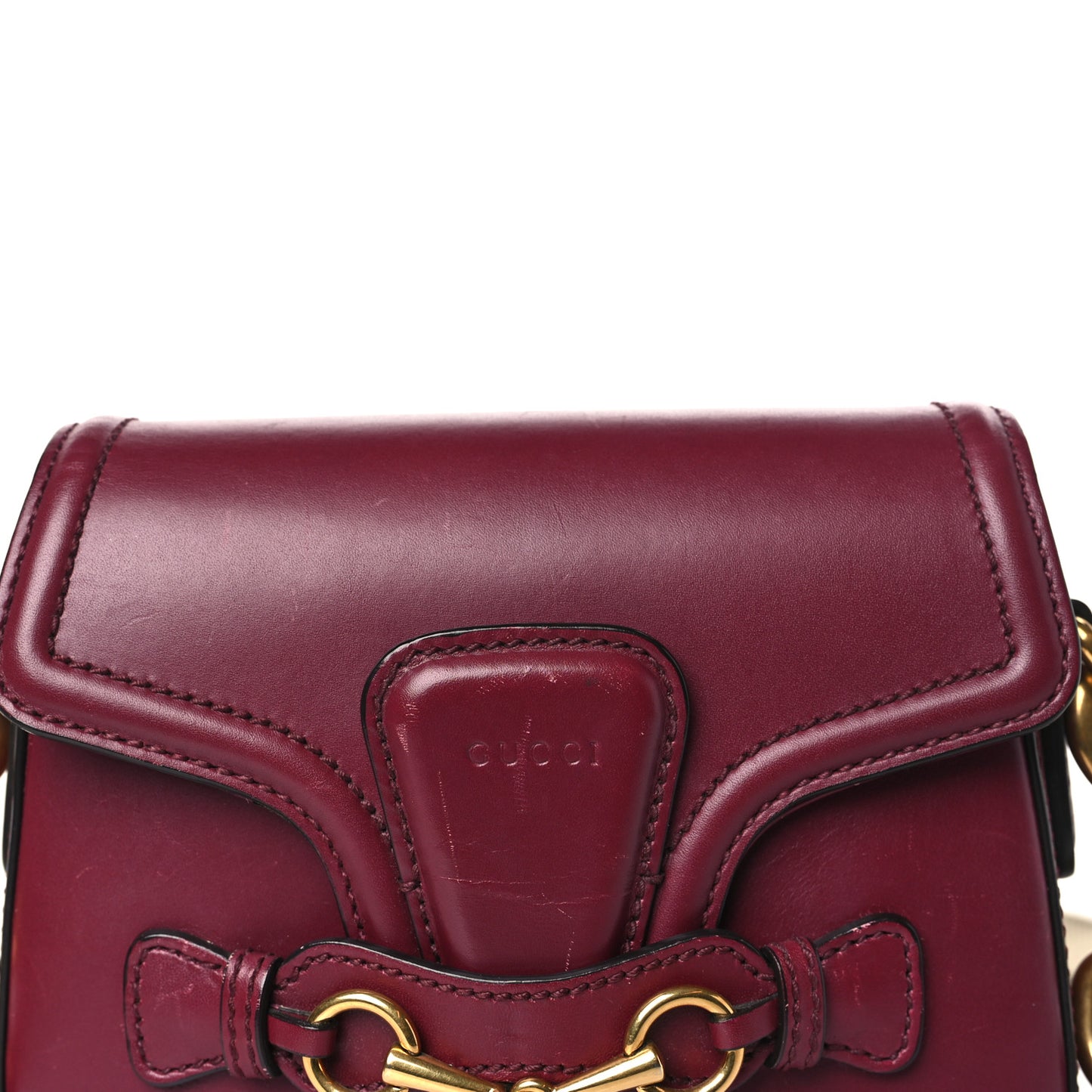 Ruinart Calfskin Small Lady Web Shoulder Bag Red