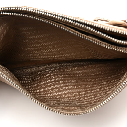 Prada Re-Nylon Saffiano Re-Edition 2000 Double Zip Crossbody Bag Cammeo 6 of 10