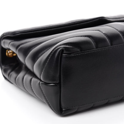 Saint Laurent Calfskin Y Quilted Monogram Small Loulou Chain Satchel Black 7 of 12