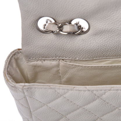 Chanel Soft Caviar Quilted East West Flap White 16 of 31