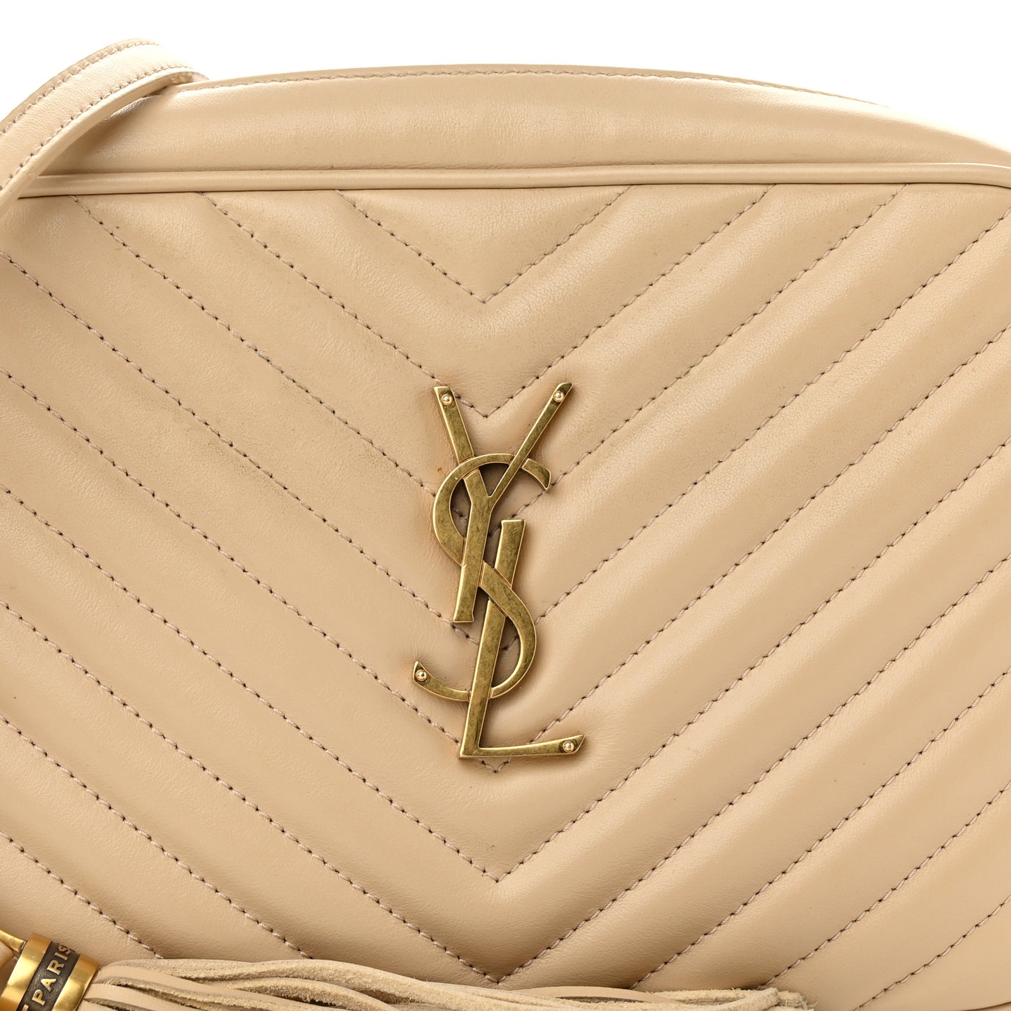 Calfskin Matelasse Monogram Lou Camera Bag Dark Beige