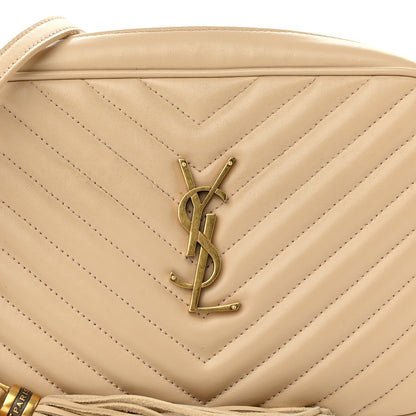 Saint Laurent Calfskin Matelasse Monogram Lou Camera Bag Dark Beige 8 of 11