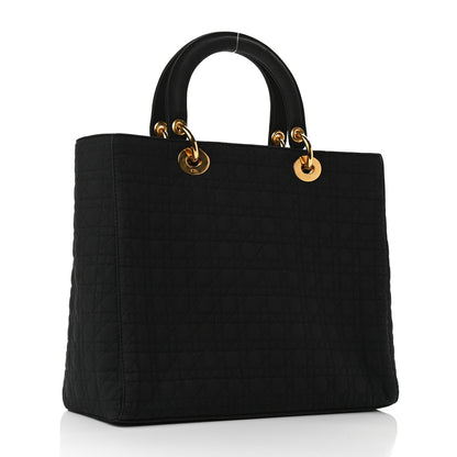 Christian Dior Nylon Cannage Large Lady Dior Black 3 of 10