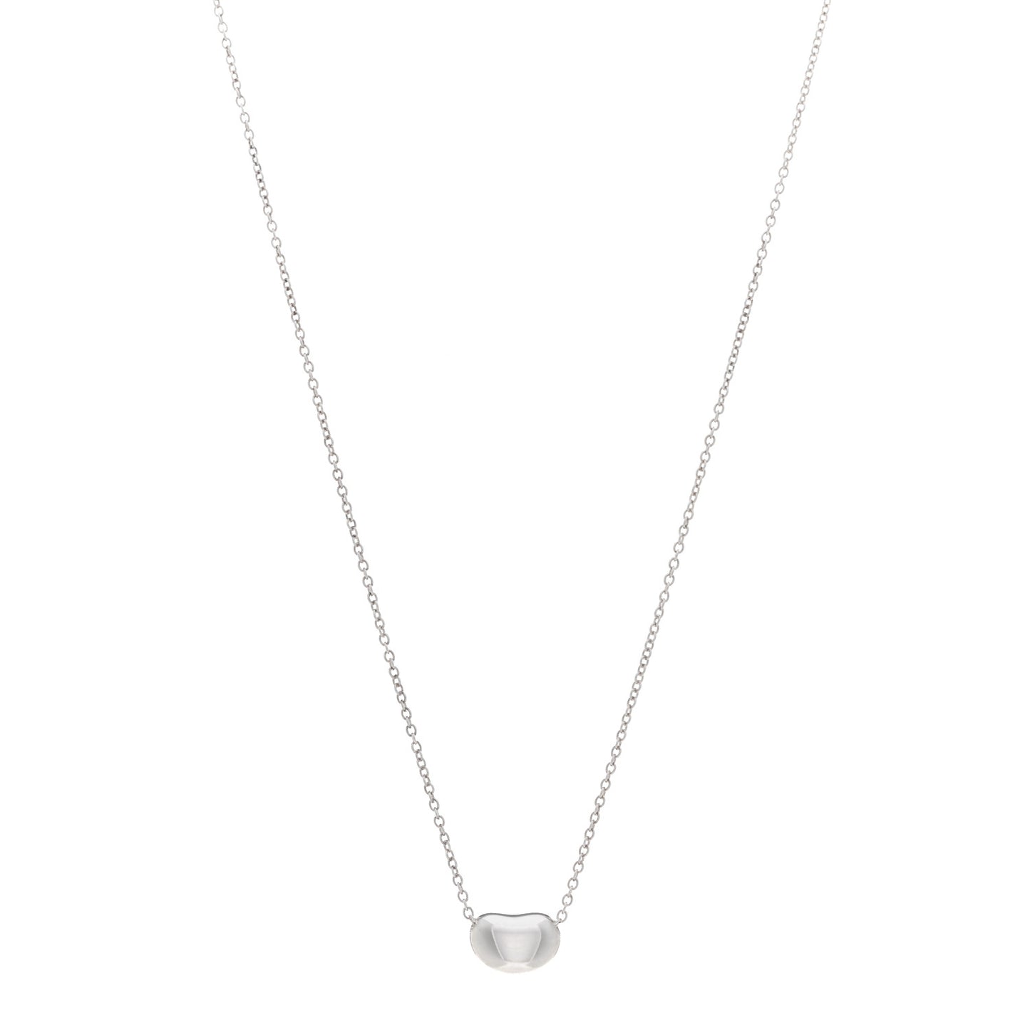 Sterling Silver 9mm Elsa Peretti Bean Pendant Necklace