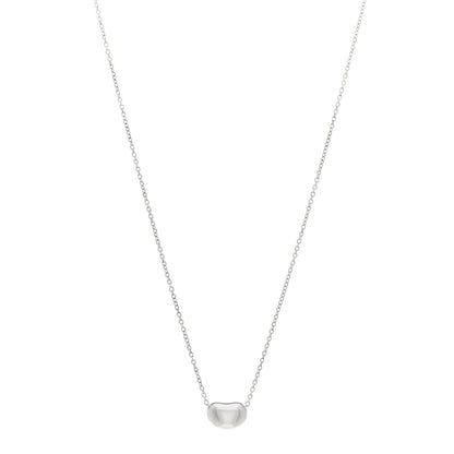 Tiffany Sterling Silver 9mm Elsa Peretti Bean Pendant Necklace 1 of 4
