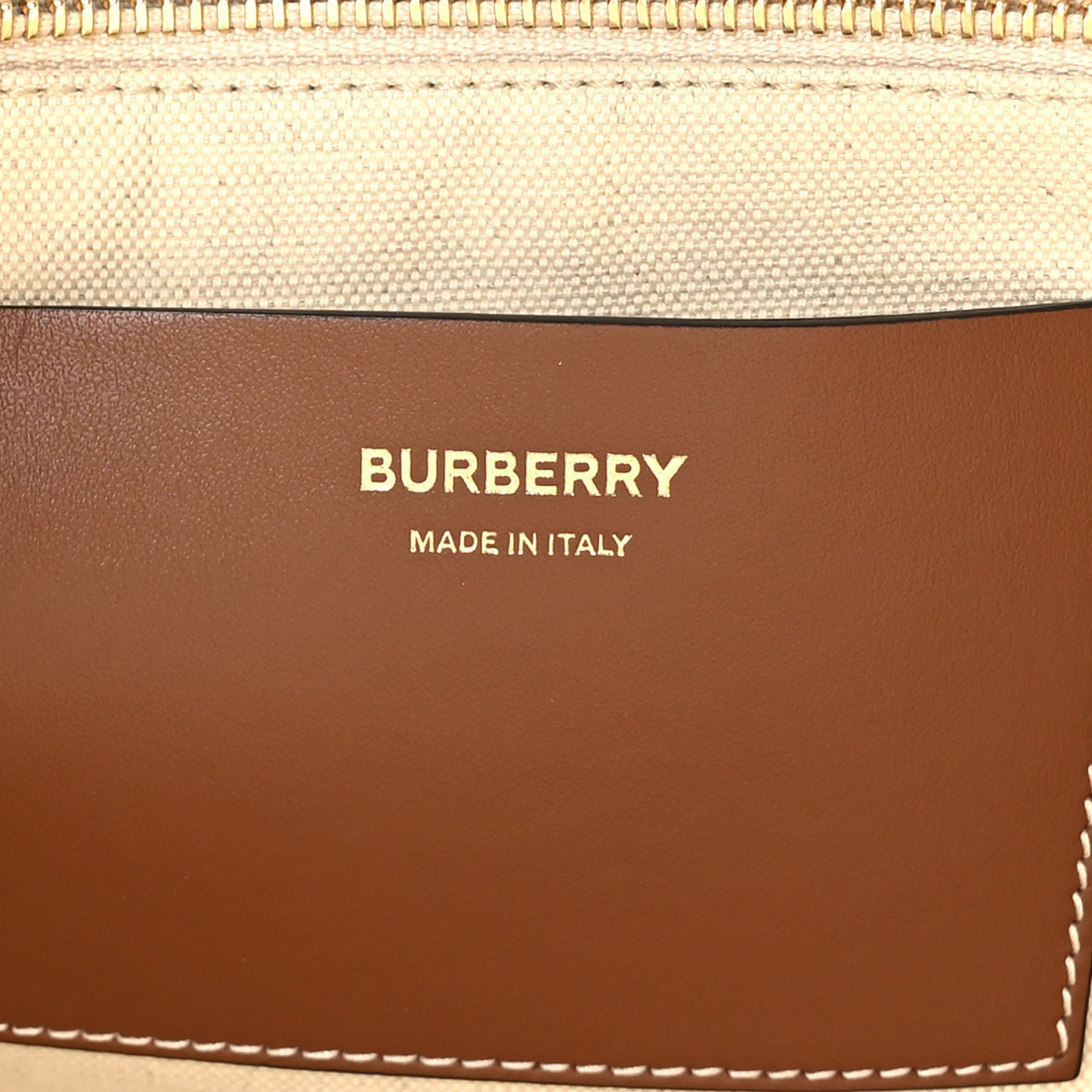 Canvas Smooth Calfskin Medium Two Tone Freya Tote Brown