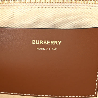 Burberry Canvas Smooth Calfskin Medium Two Tone Freya Tote Brown 6 of 11