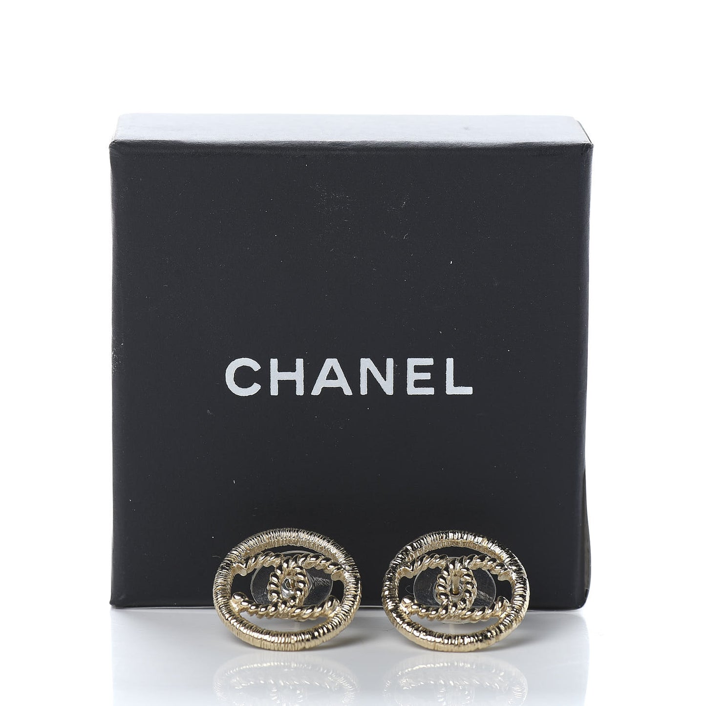 Twisted CC Earrings Light Gold