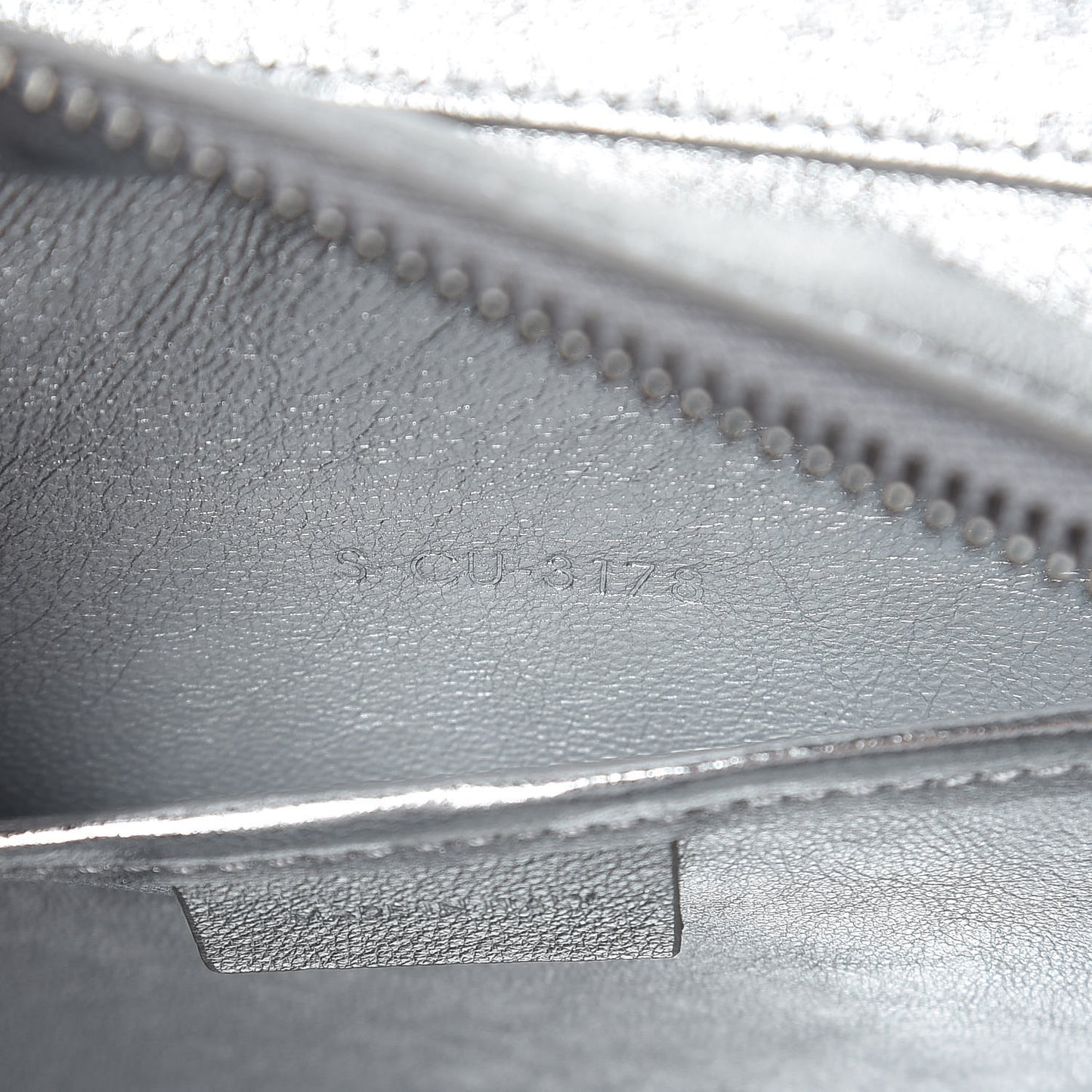 Laminated Lambskin Nano Luggage Silver