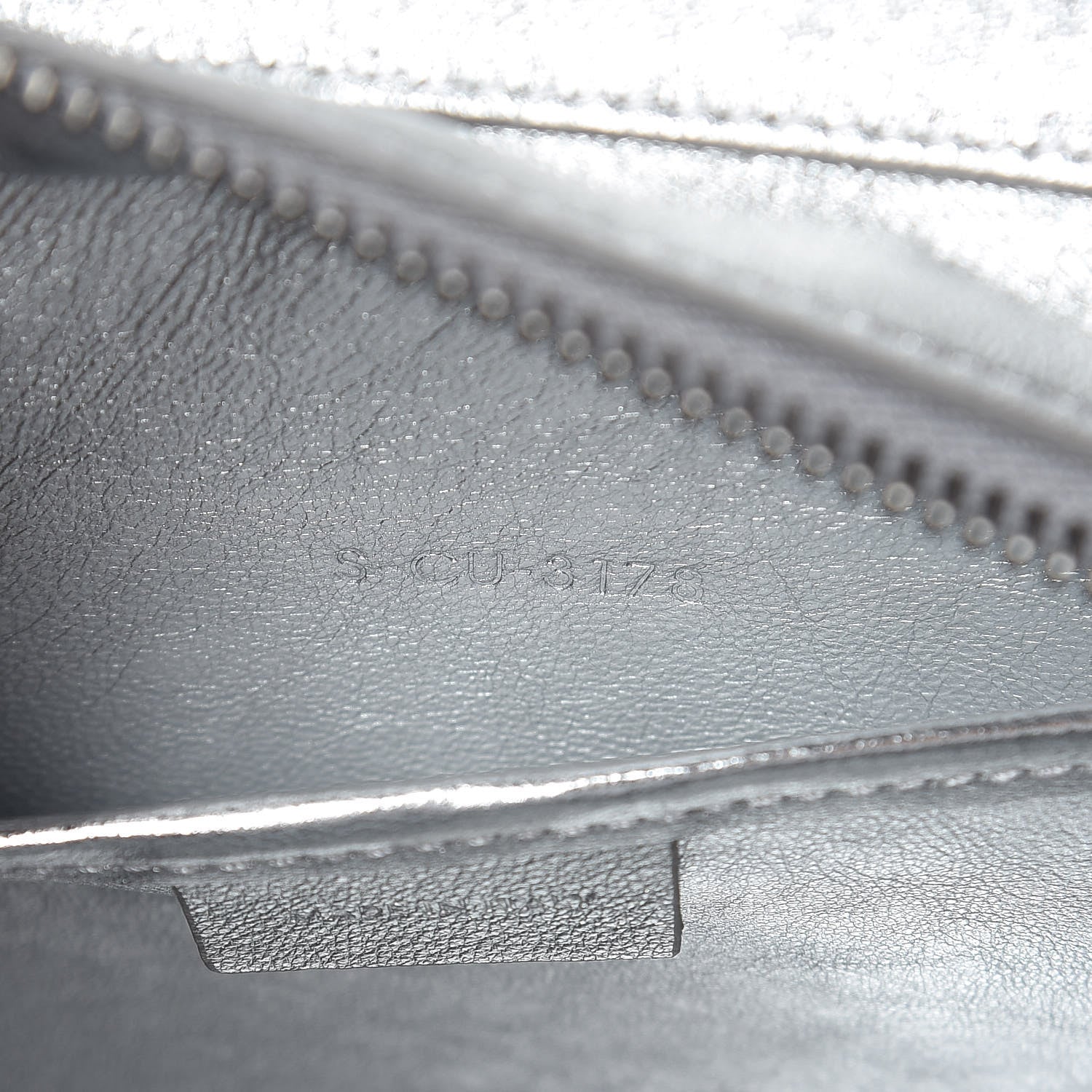 Celine Laminated Lambskin Nano Luggage Silver 8 of 11