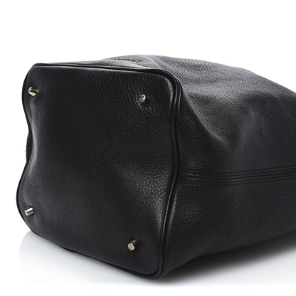 Burberry Grainy Calfskin Canvas Mega Check Medium Ashby Hobo Black 10 of 12