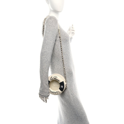 Chanel Lambskin Coco Lifesaver Round Bag Black White 2 of 10