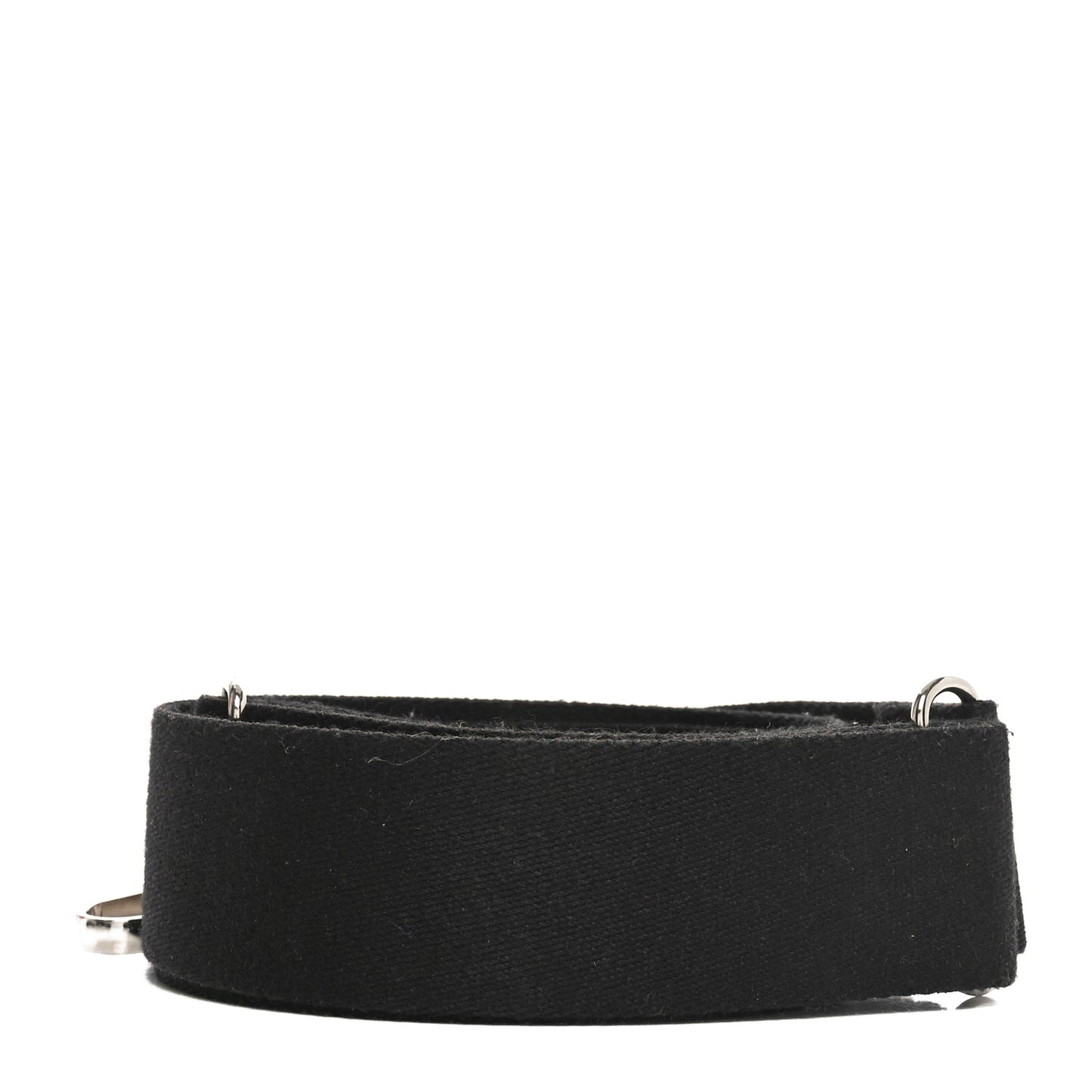 Canvas Calfskin Adjustable Shoulder Strap Black