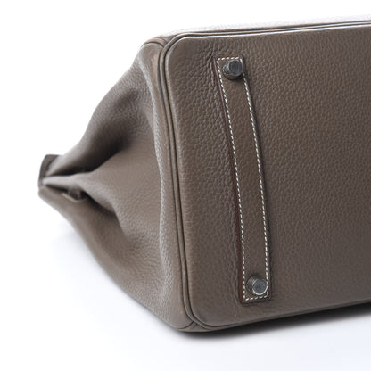 Hermes Taurillon Clemence Birkin 35 Etoupe 6 of 16