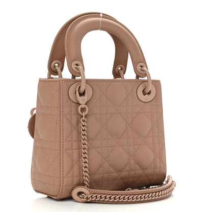 Christian Dior Ultra Matte Calfskin Cannage Mini Lady Dior Light Beige 3 of 11