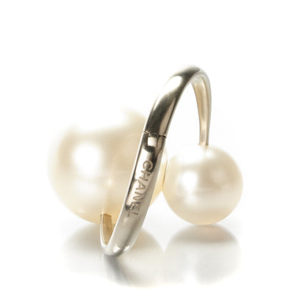 Chanel Double Pearl Cuff Gold 3 of 6