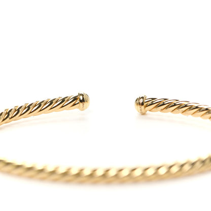 David Yurman 18K Yellow Gold 4mm Cablespira Bracelet 4 of 4