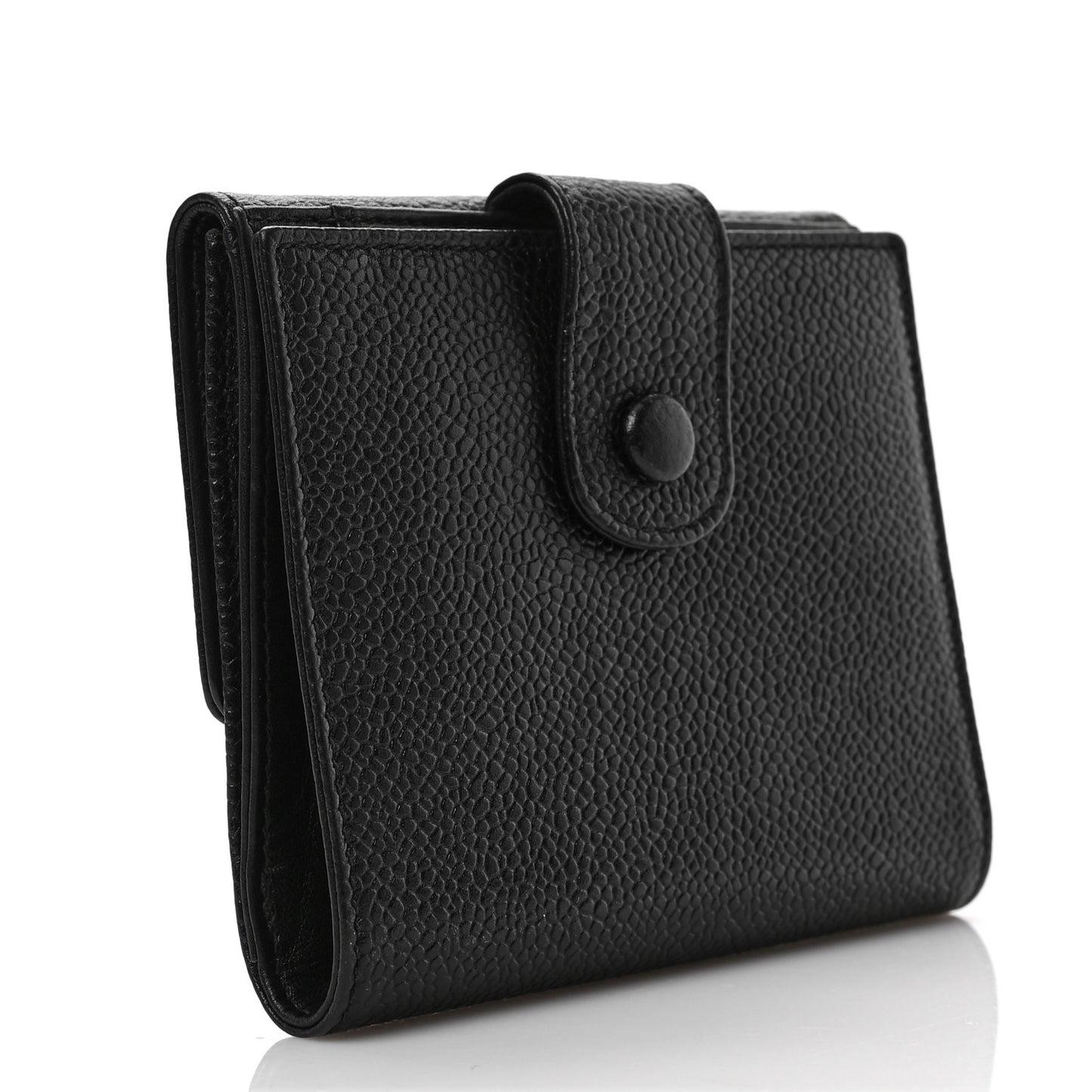 Caviar Timeless CC Compact French Wallet Black